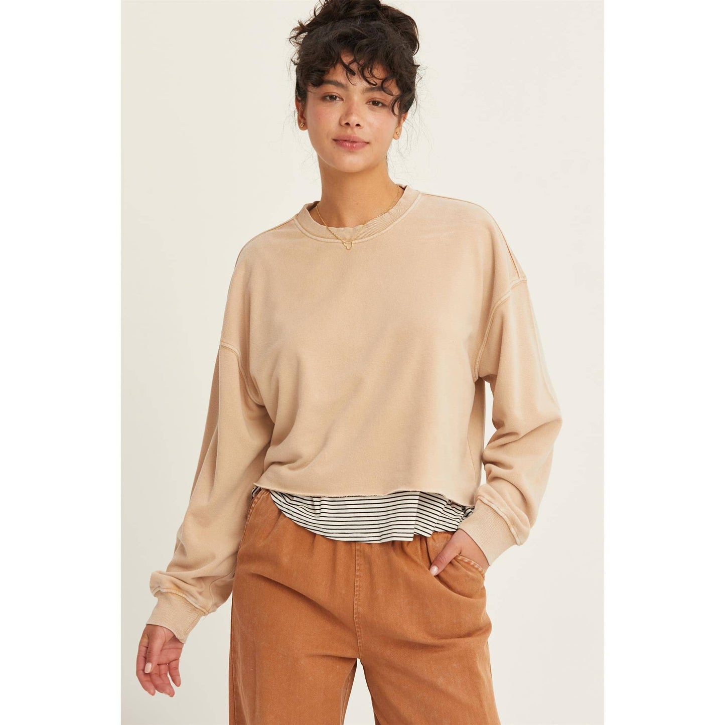 Cropped Crewneck Sweatshirt
