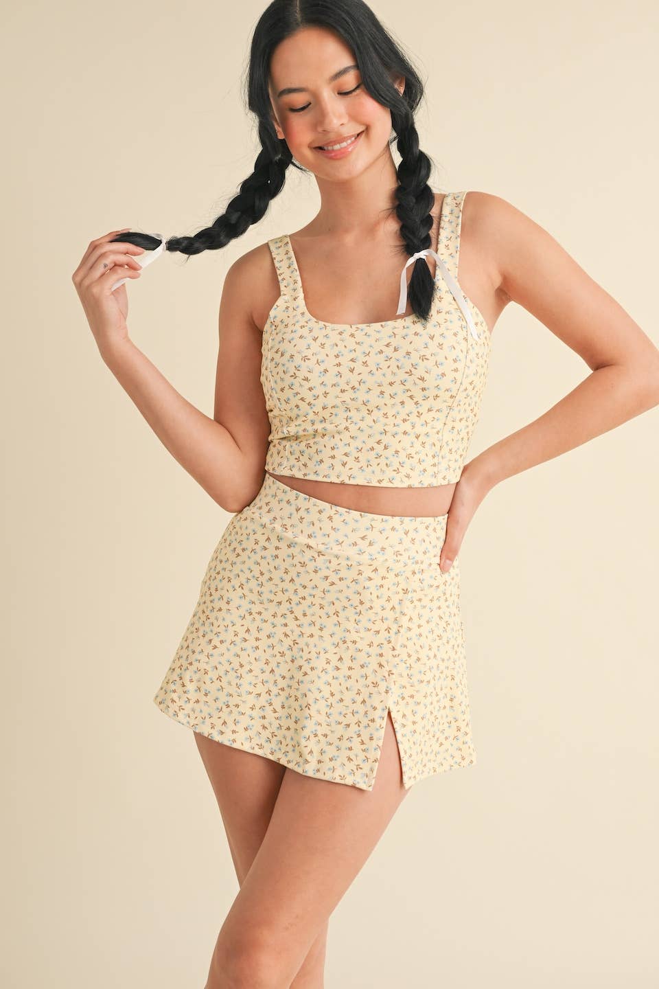 The Ditsy Twist Crop