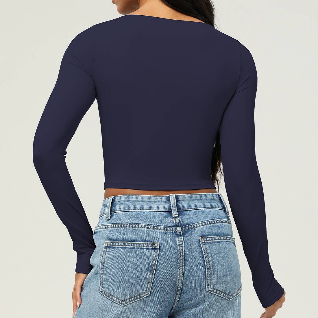 Long Sleeve Contrast Top