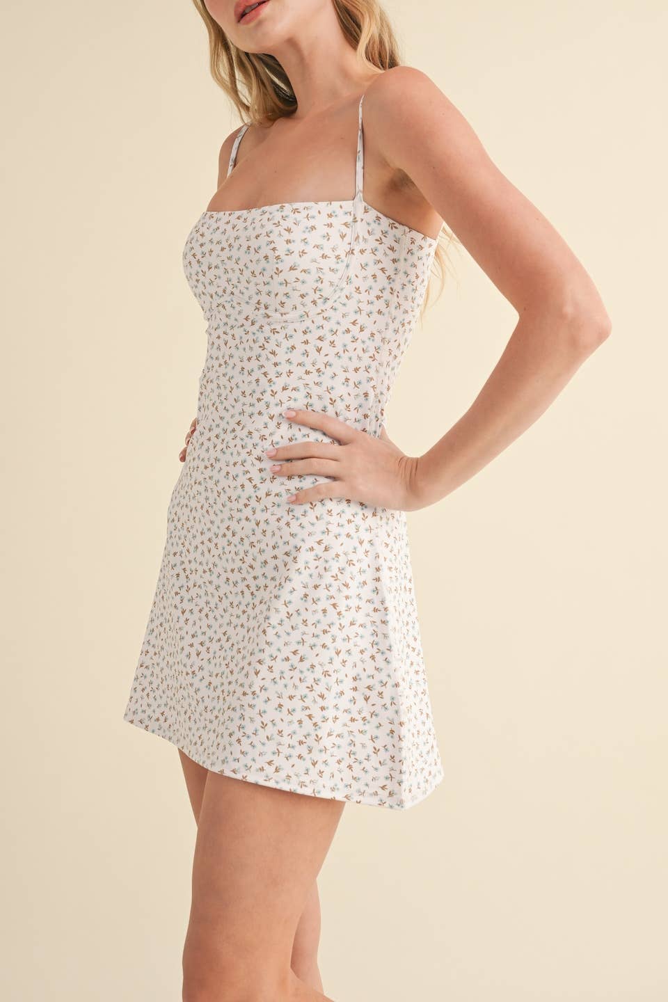 Flirty Flex Ditsy Floral Sweetheart Dress