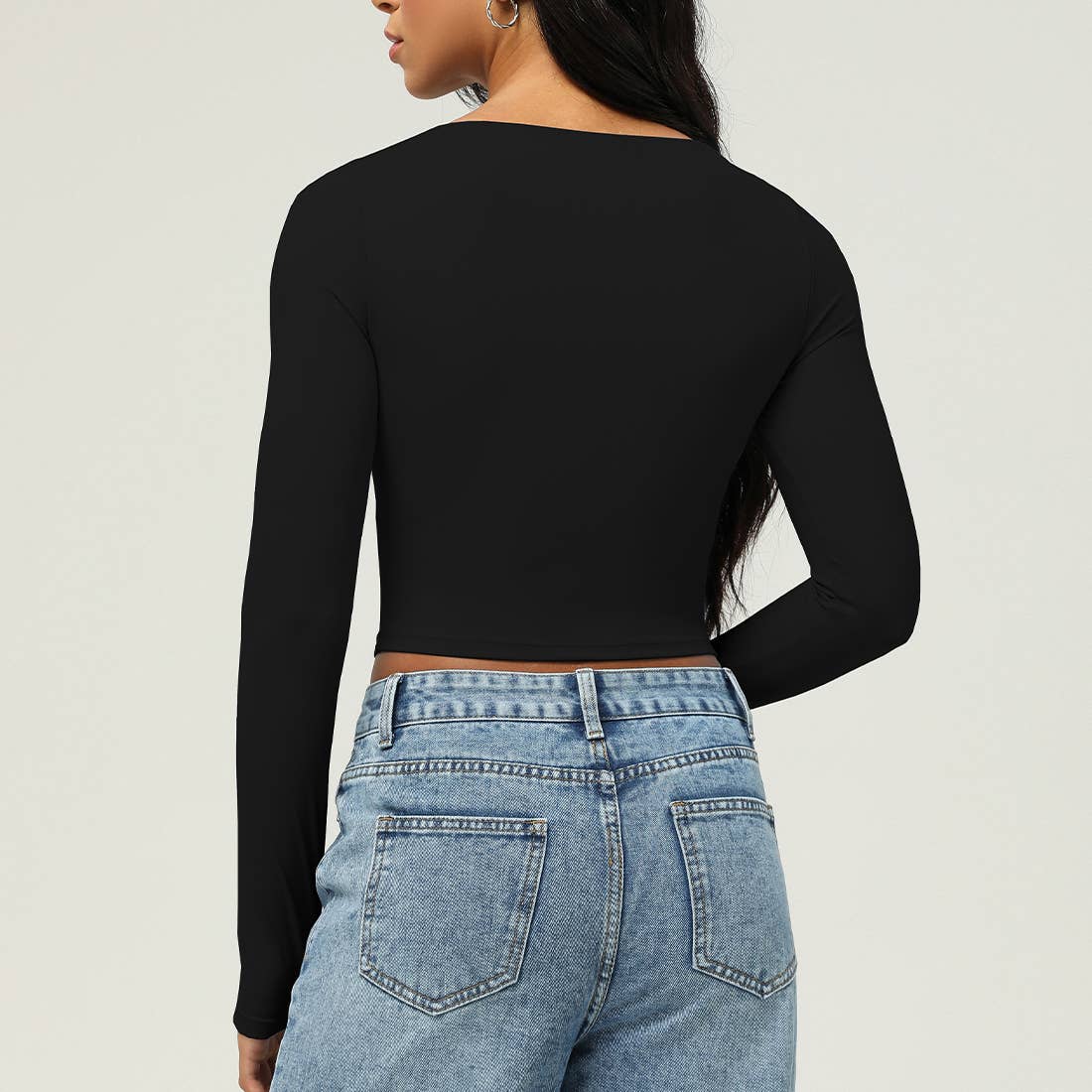 Long Sleeve Contrast Top