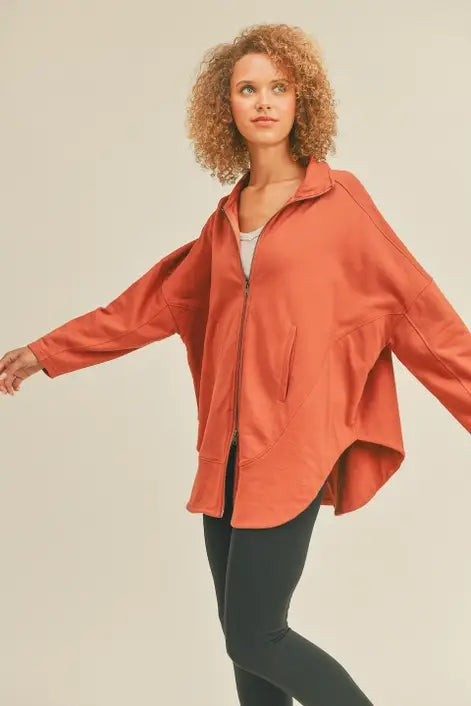 Copper Slouchy Oversized Silhouette Jacket