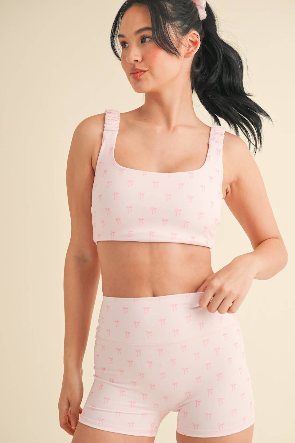 The Prep Bow Print Crop