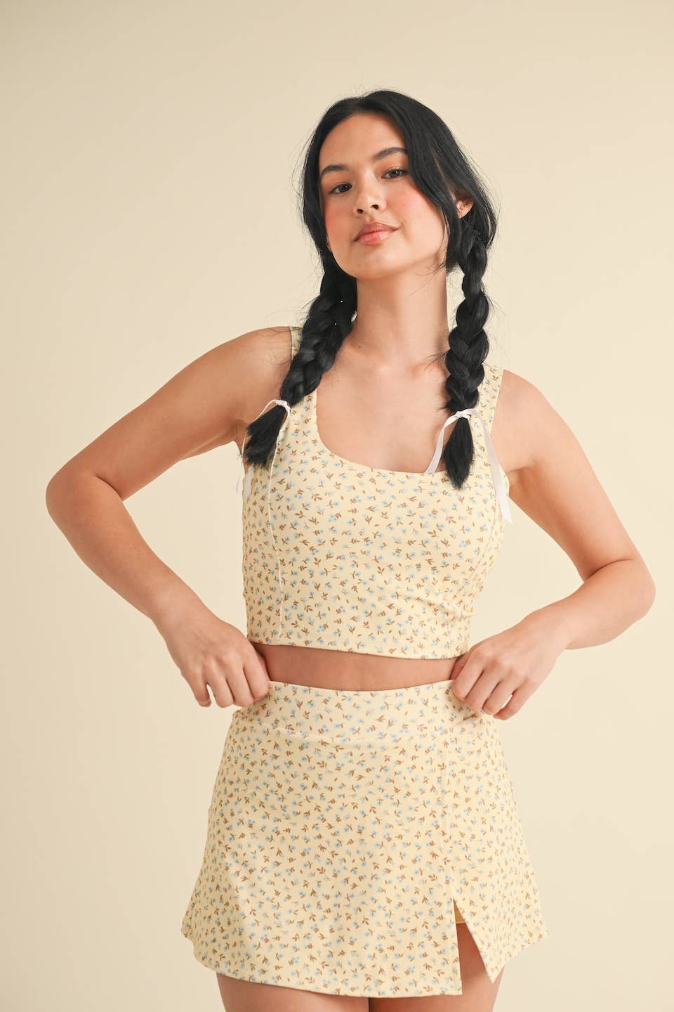 The Ditsy Twist Crop