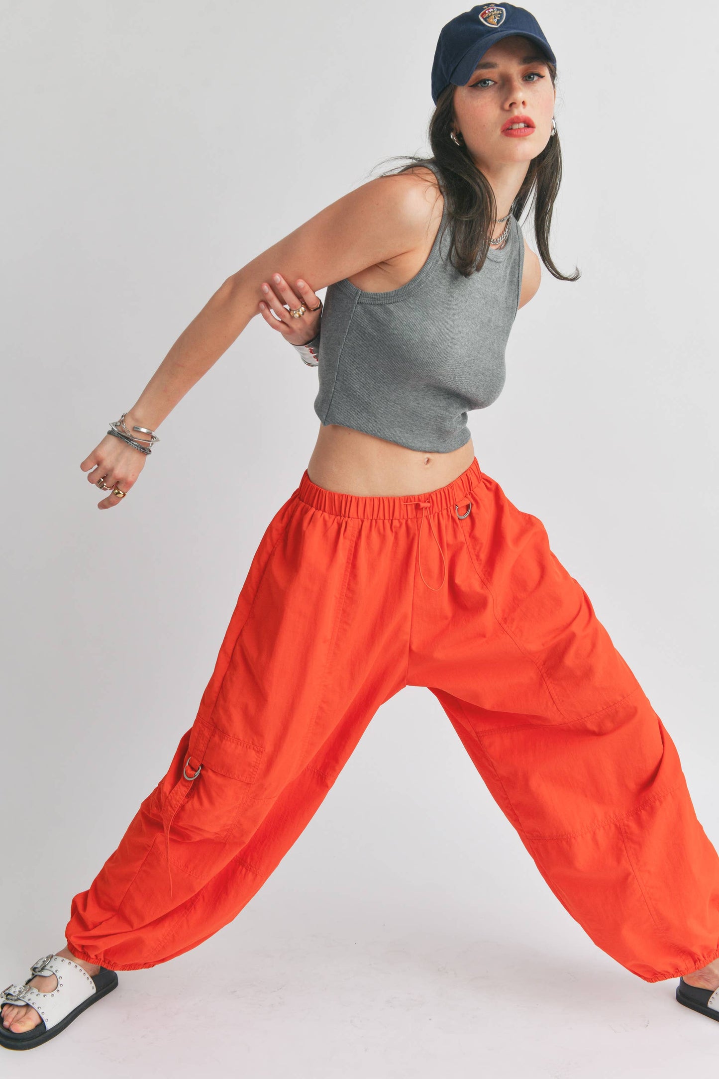Orange Crush Parachute Pant