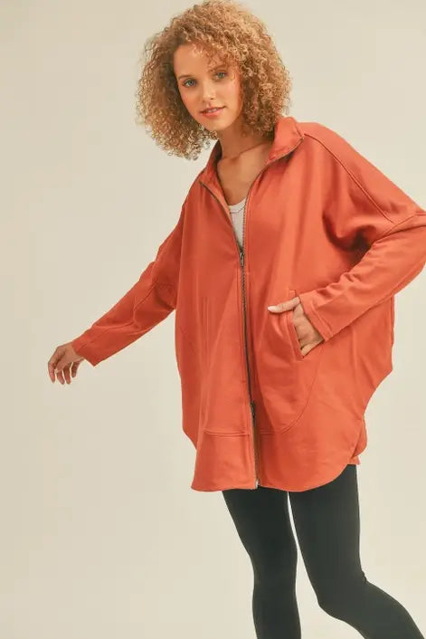 Copper Slouchy Oversized Silhouette Jacket