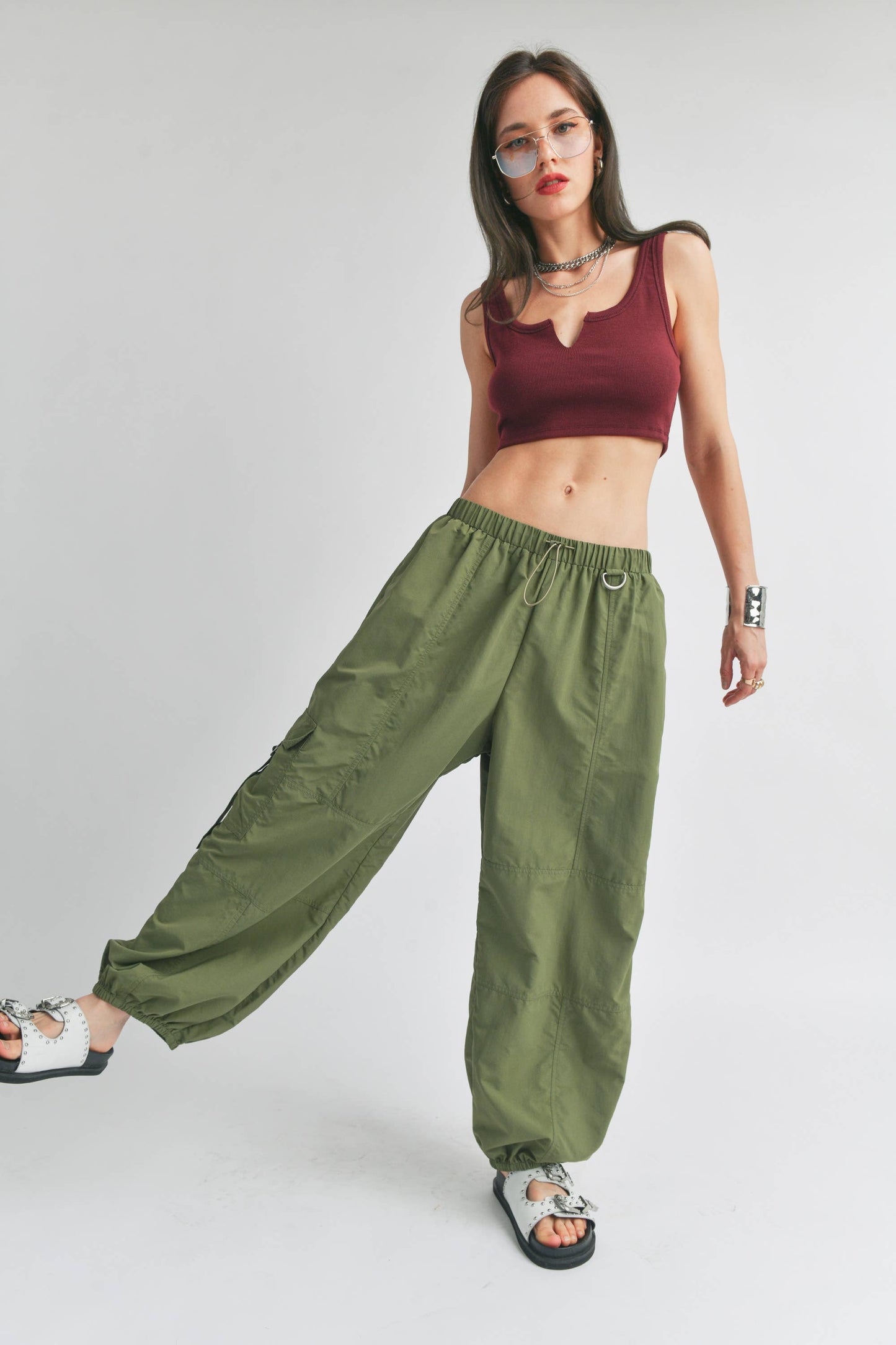 Orange Crush Parachute Pant