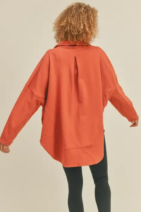 Copper Slouchy Oversized Silhouette Jacket
