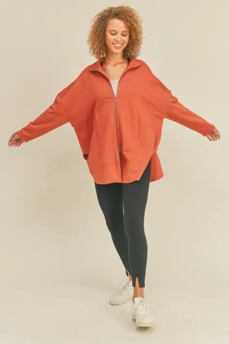 Copper Slouchy Oversized Silhouette Jacket