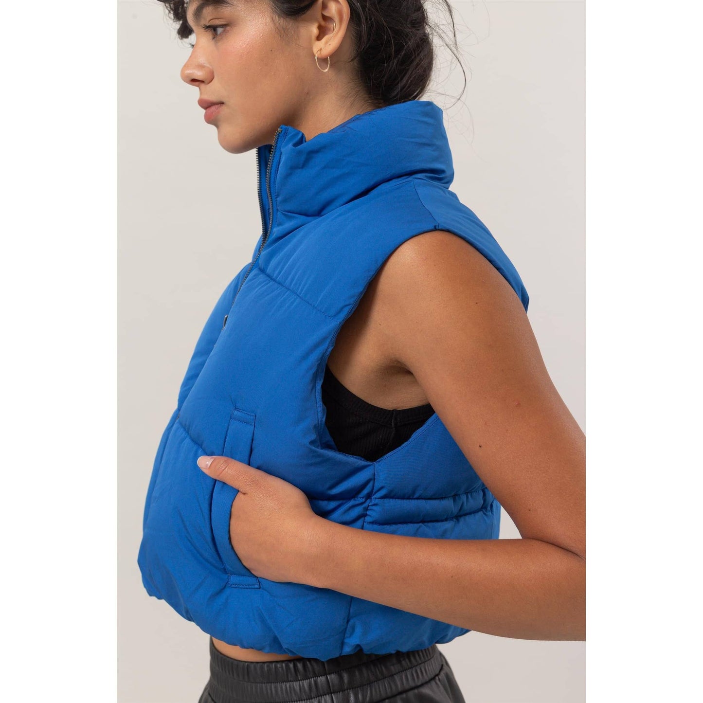 Cropped Puffer Vest
