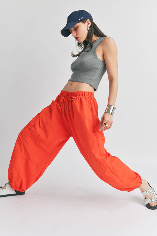 Orange Crush Parachute Pant