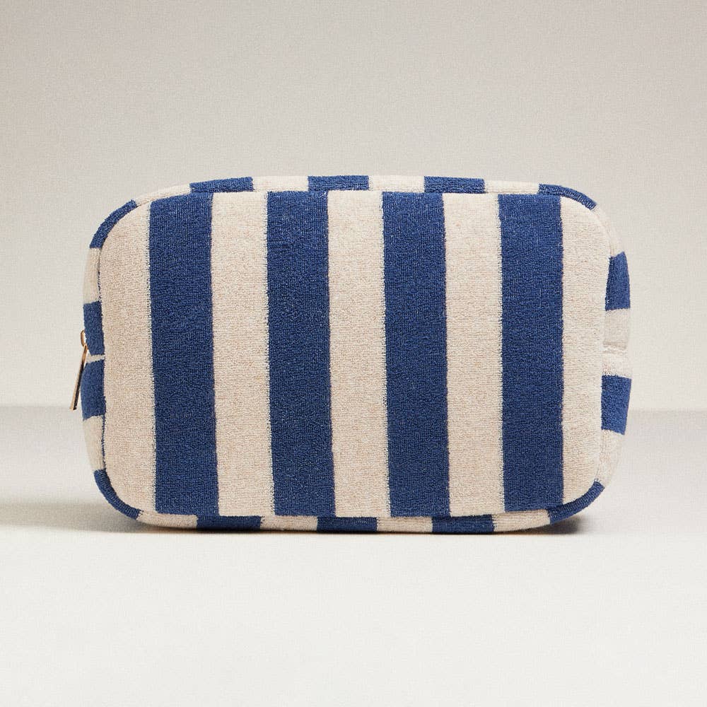 Striped Pattern Cosmetic Pouch Bag