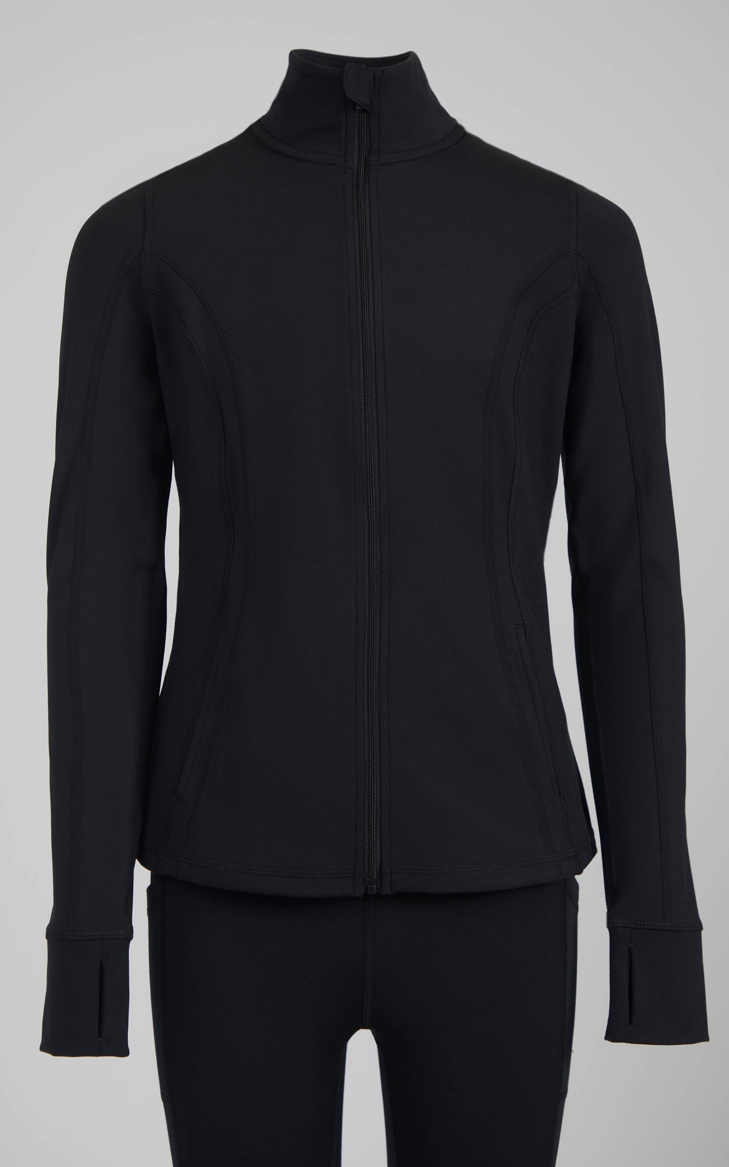 Girls Full Zip Active Everyday Jacket in Black