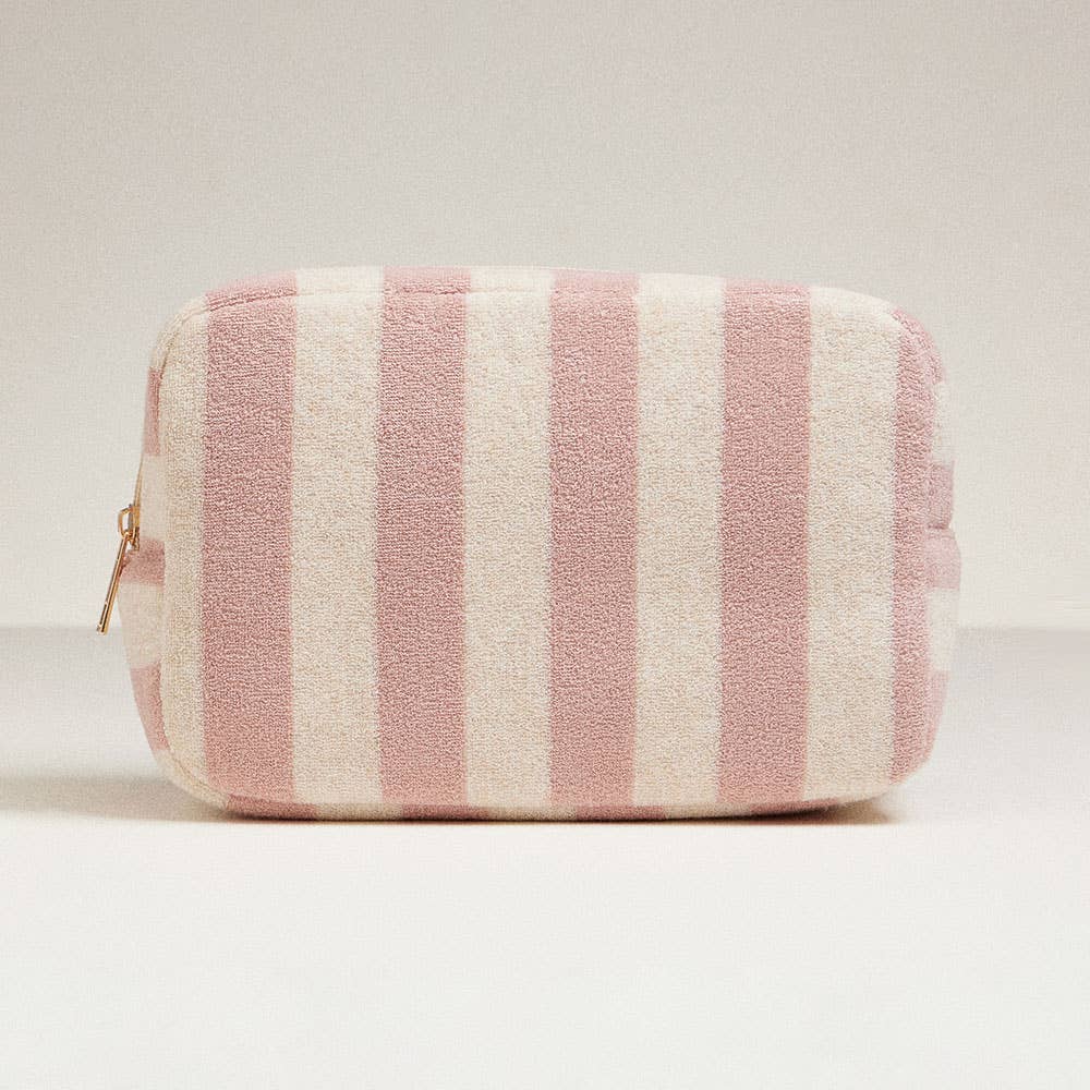 Striped Pattern Cosmetic Pouch Bag