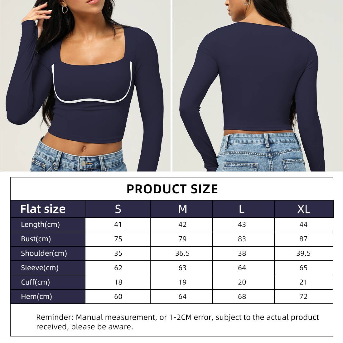 Long Sleeve Contrast Top