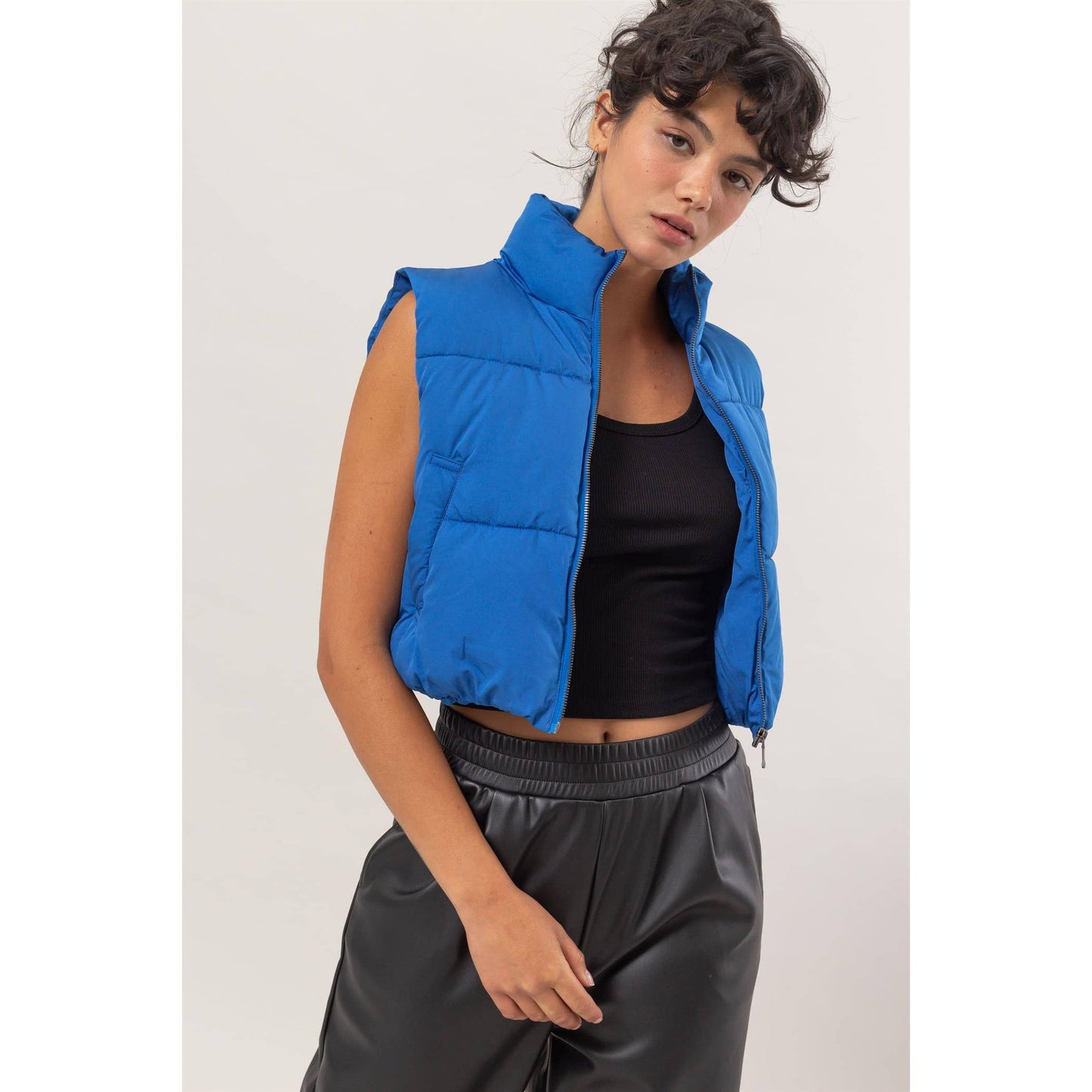 Cropped Puffer Vest