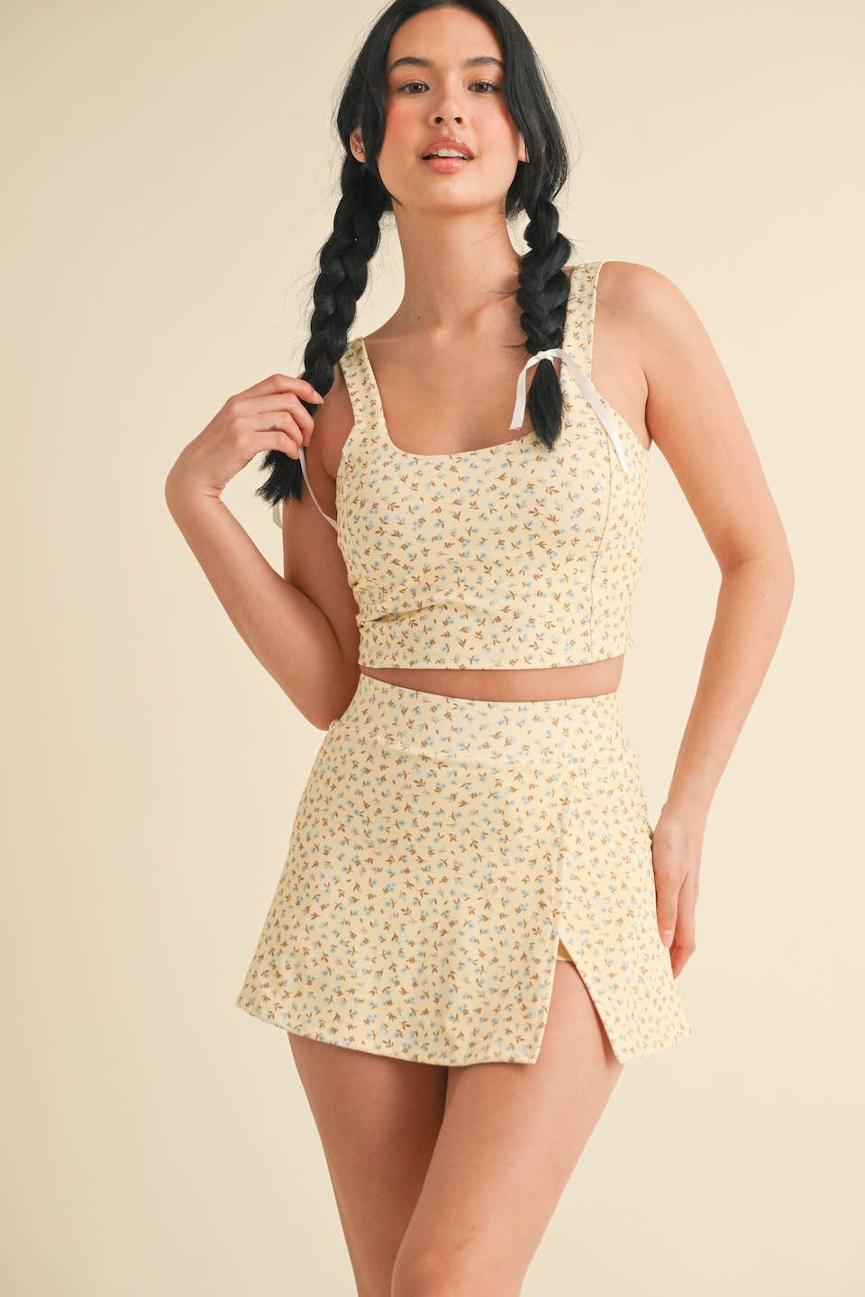 The Ditsy Twist Crop