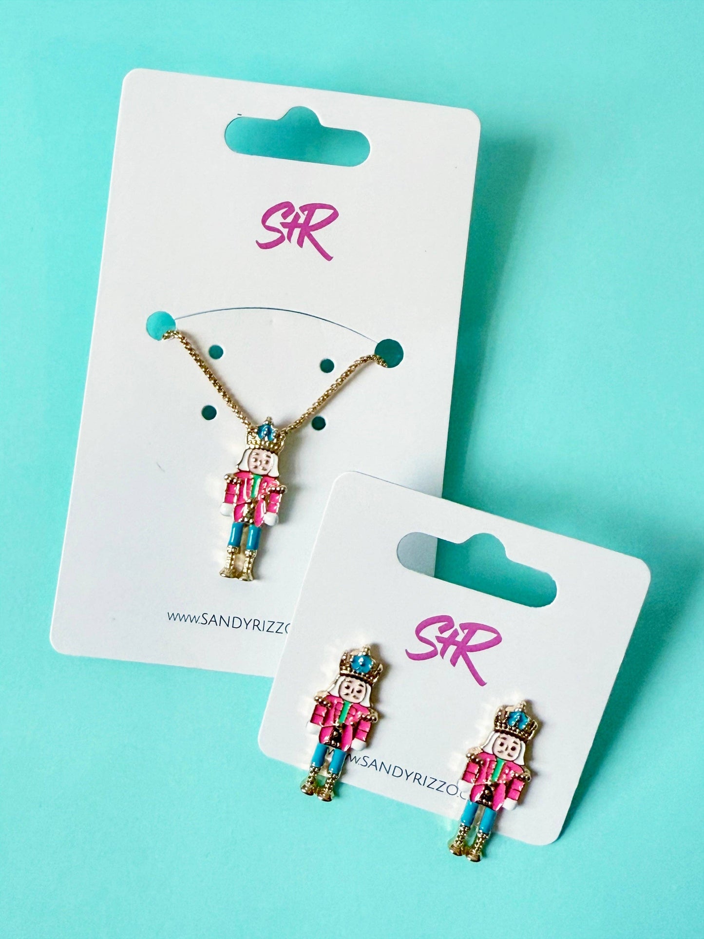 Small Enamel Nutcracker Stud Earrings