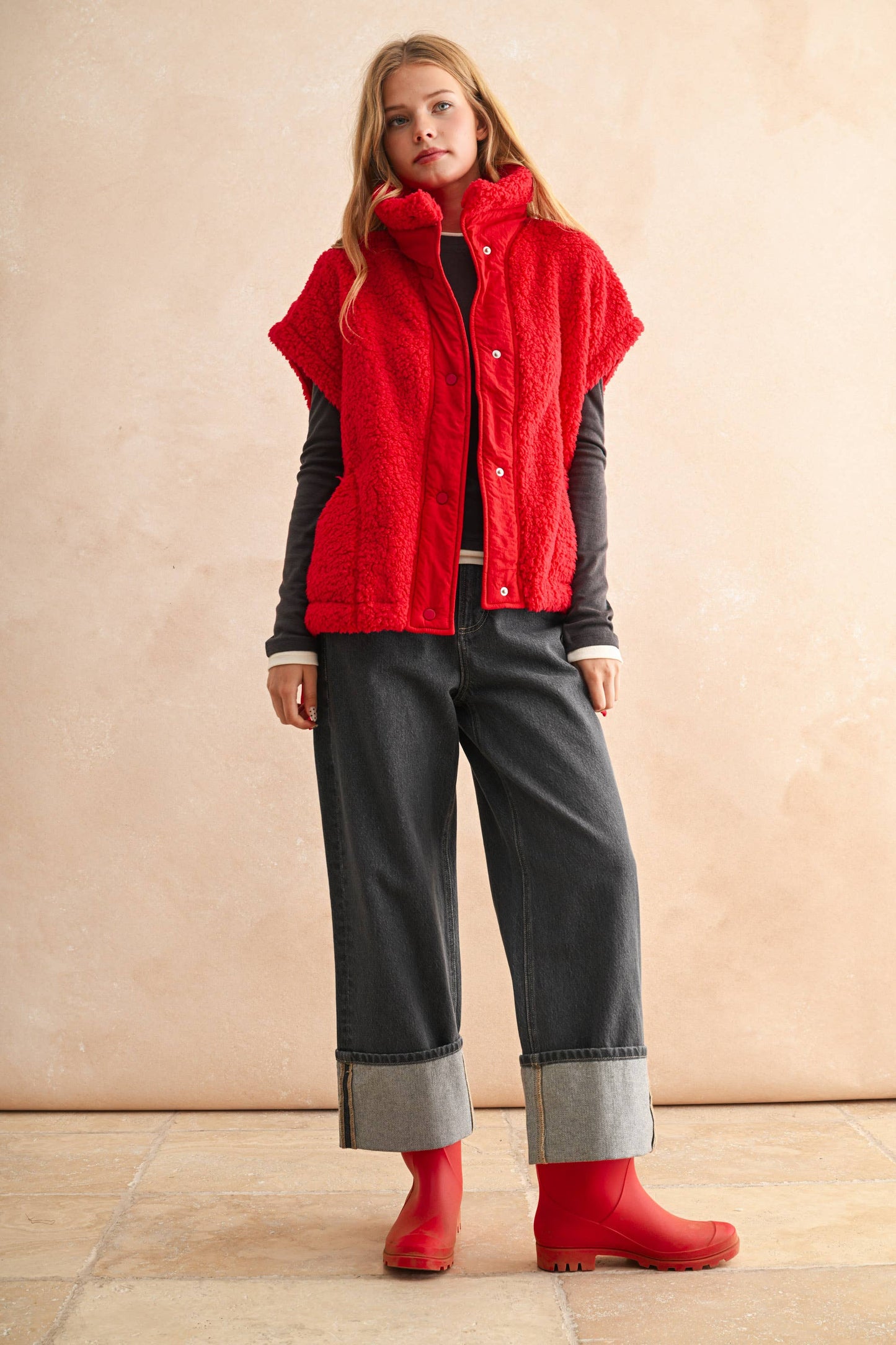 Go Big or Go Red Sherpa Vest