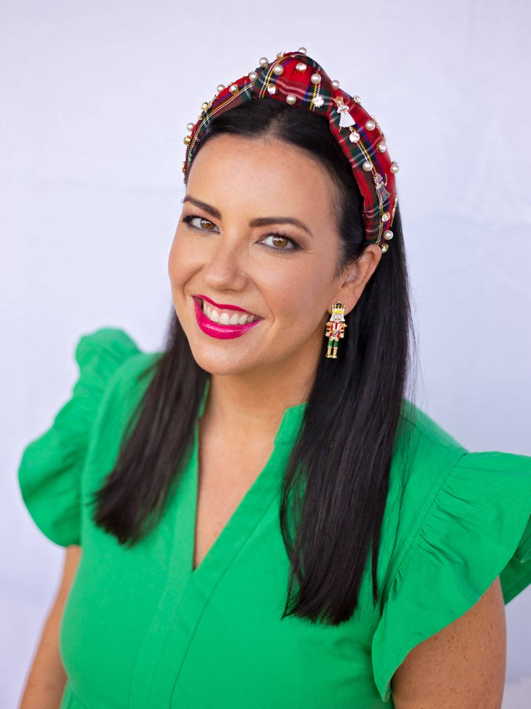 Large Traditional Enamel Nutcracker Stud Earrings