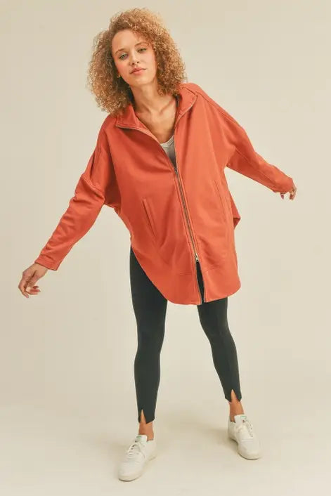 Copper Slouchy Oversized Silhouette Jacket