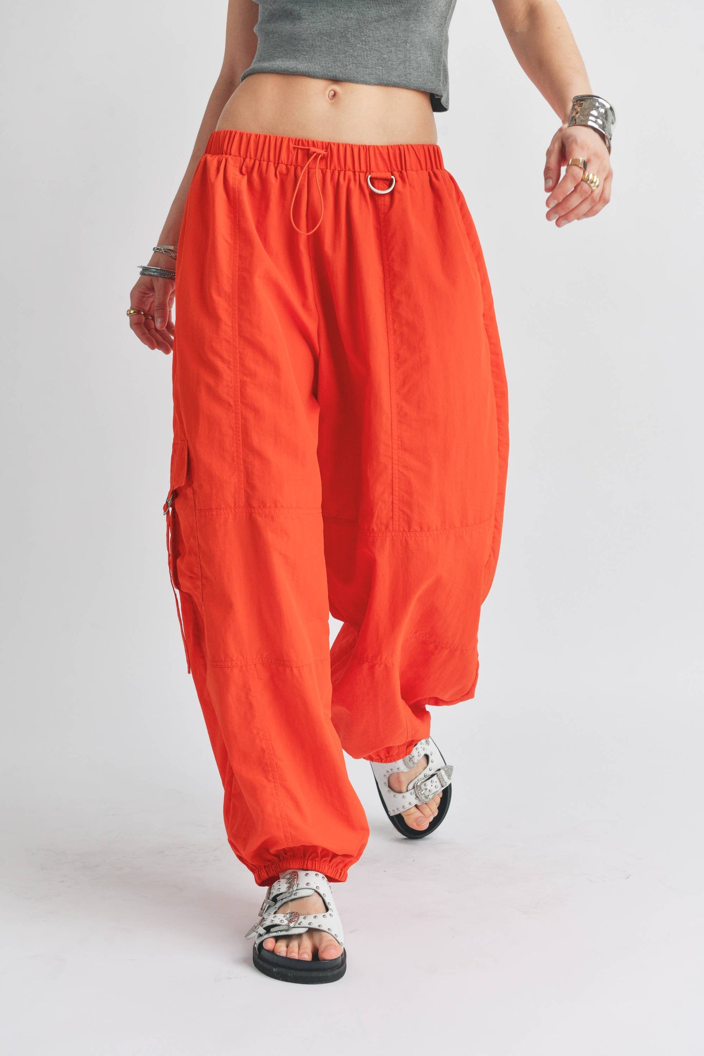Orange Crush Parachute Pant