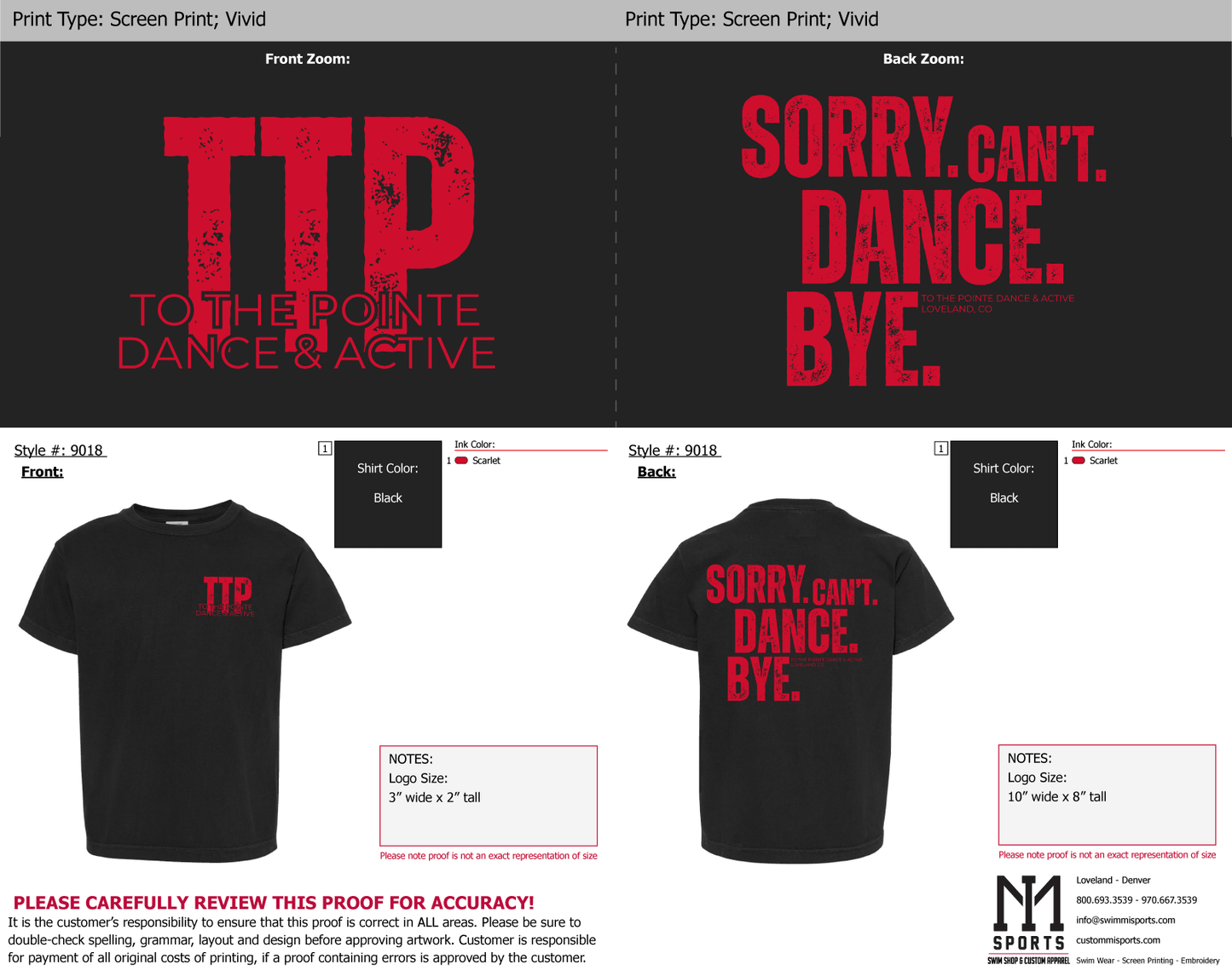PREORDER 'Sorry Can't' Red & Black