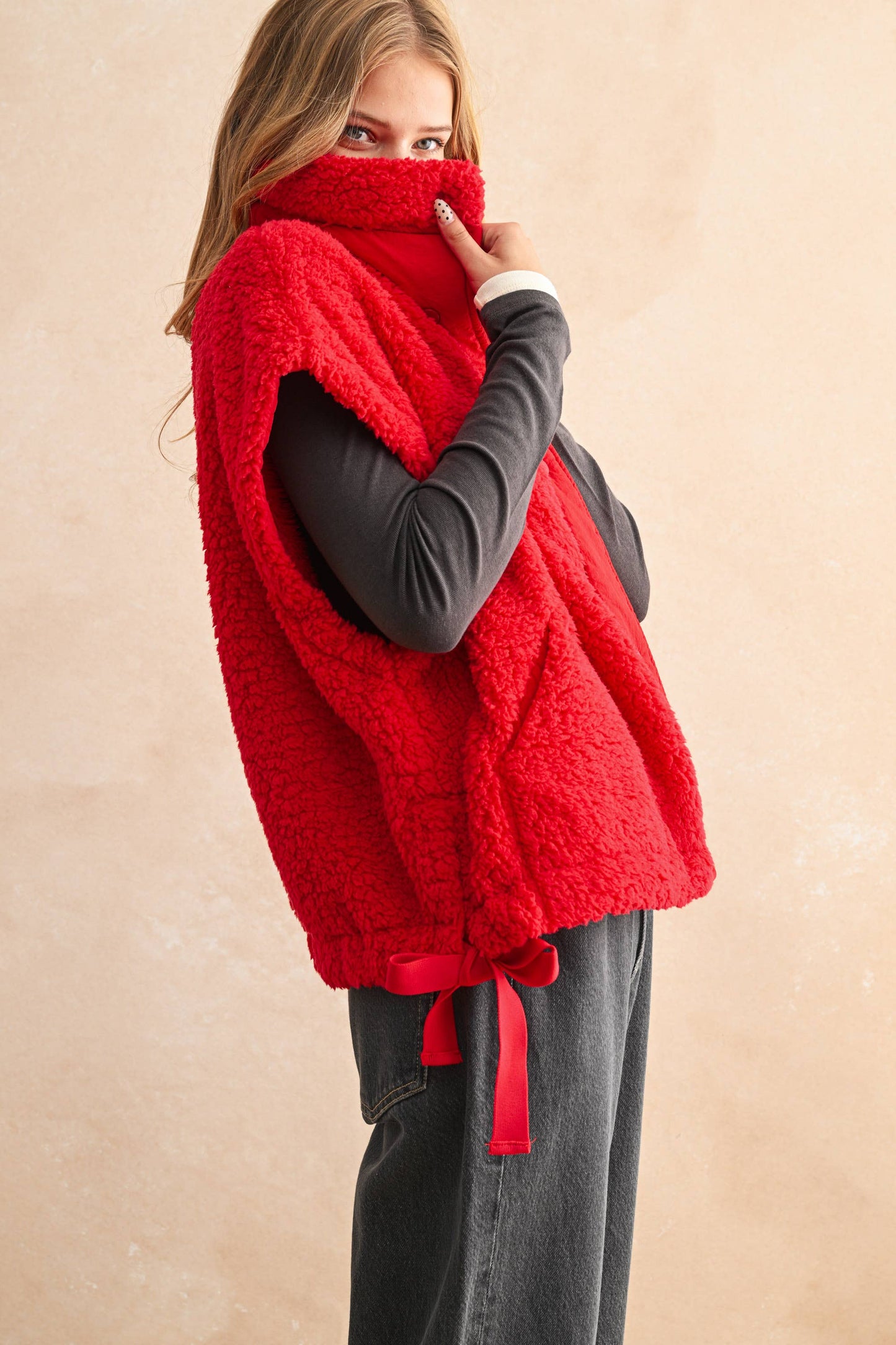 Go Big or Go Red Sherpa Vest