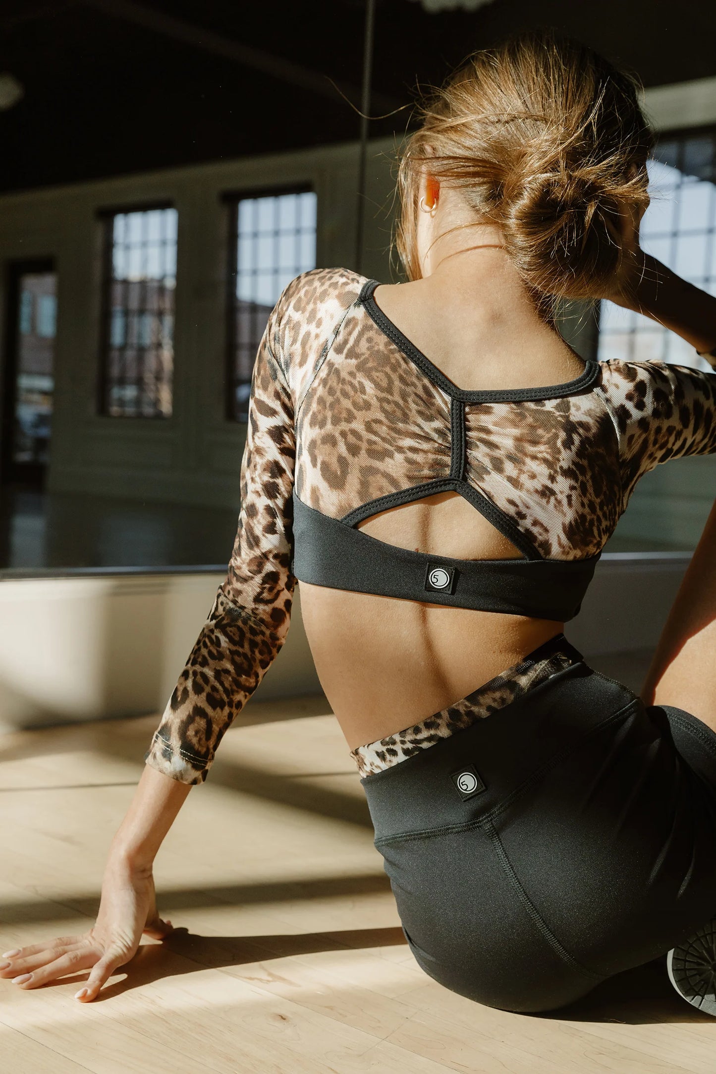 Violet Cheetah Print Long Sleeve Bra