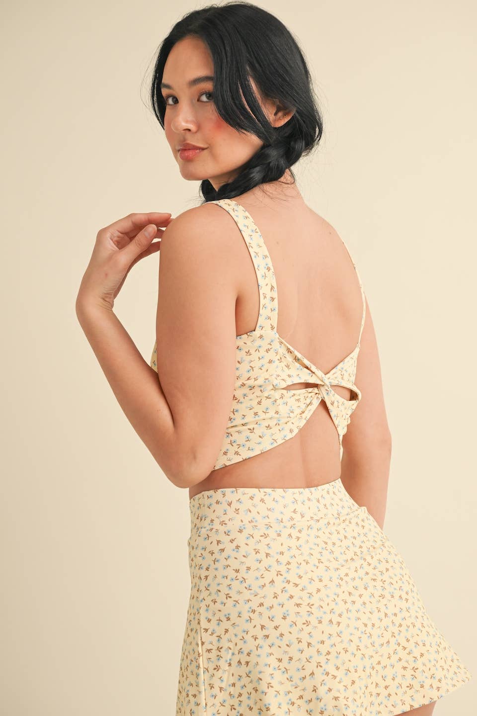 The Ditsy Twist Crop