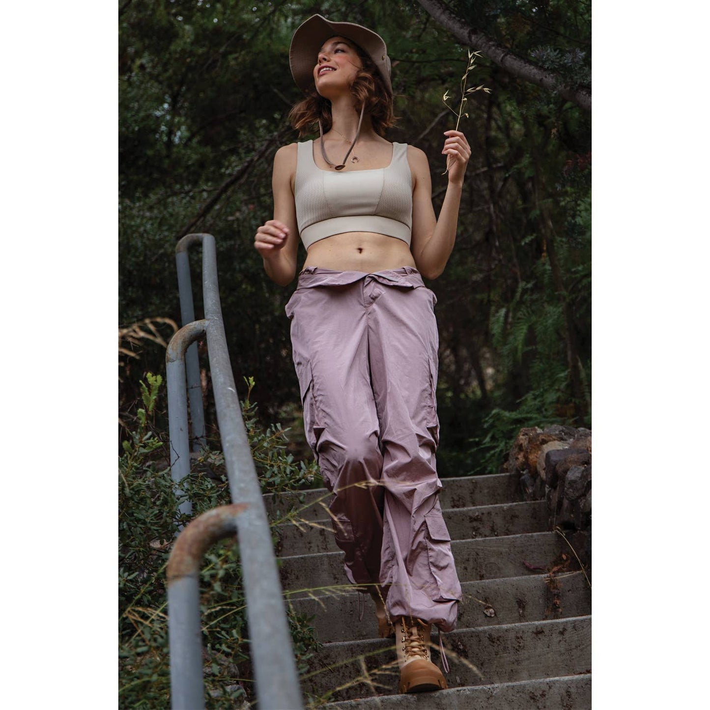 Parachute Cargo Pant- Mauve