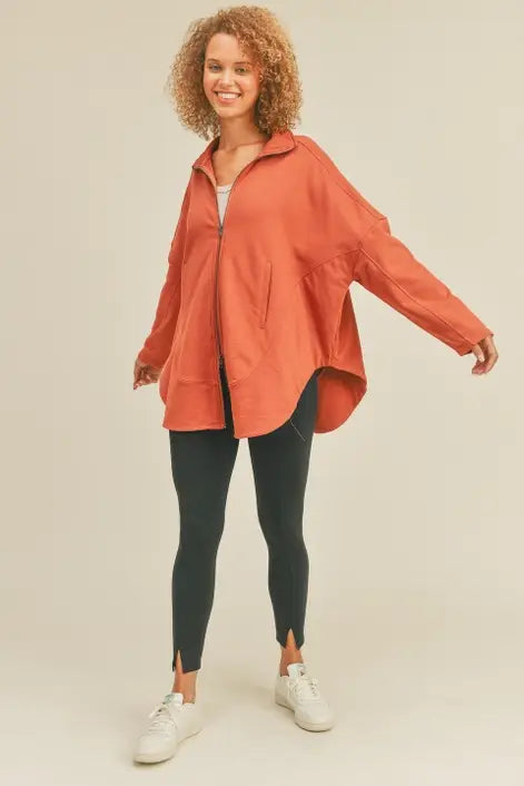 Copper Slouchy Oversized Silhouette Jacket