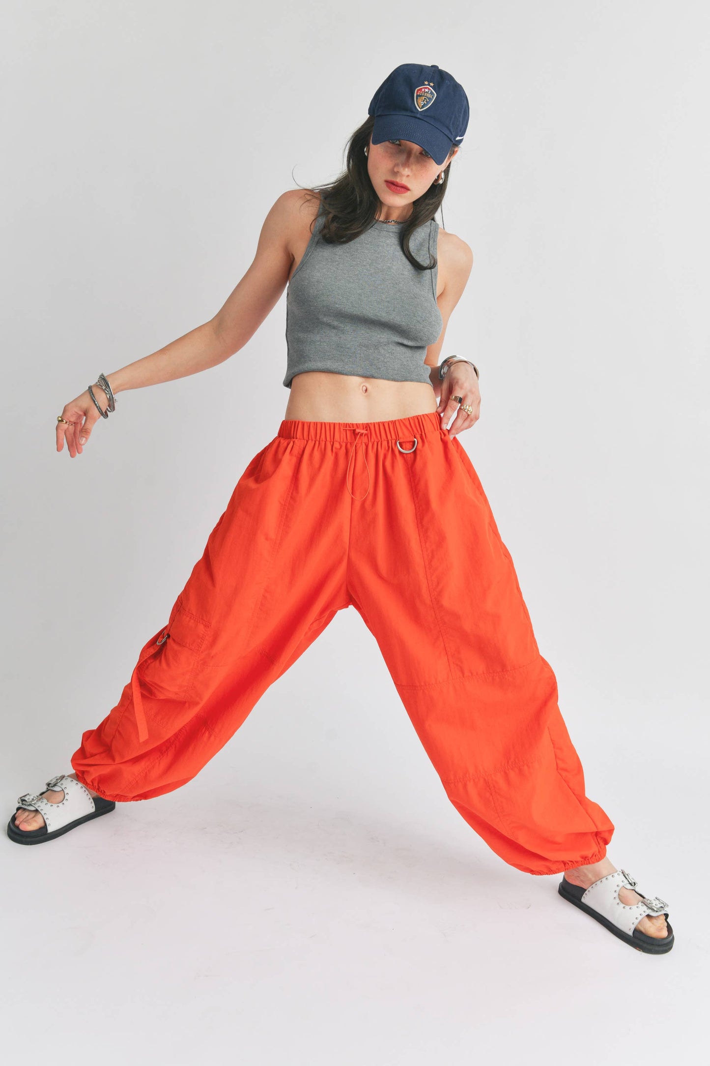Orange Crush Parachute Pant
