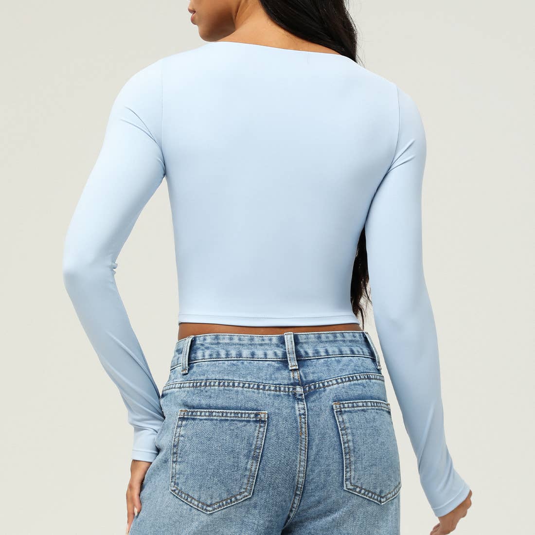 Long Sleeve Contrast Top