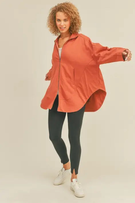 Copper Slouchy Oversized Silhouette Jacket