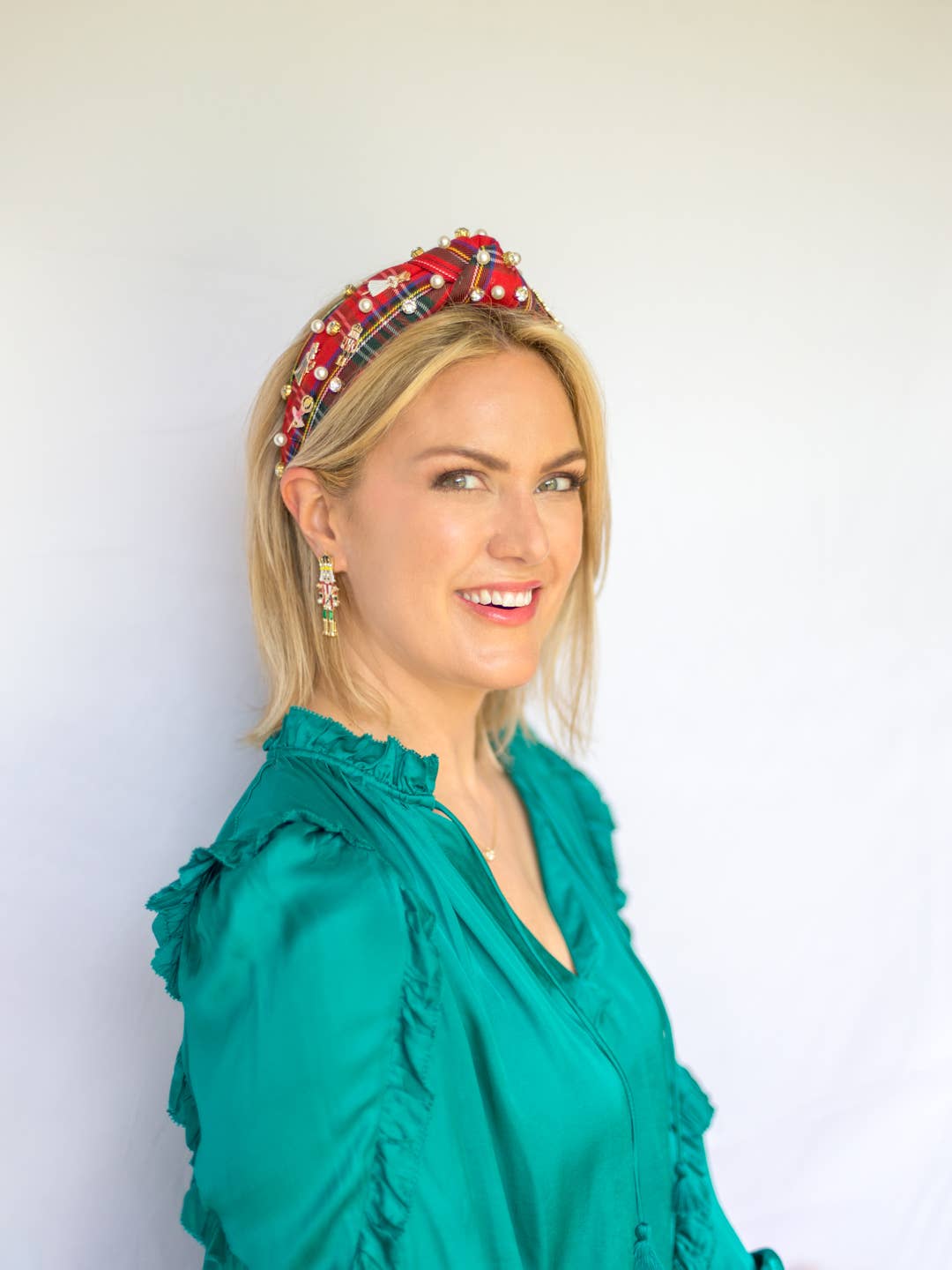 Large Traditional Enamel Nutcracker Stud Earrings