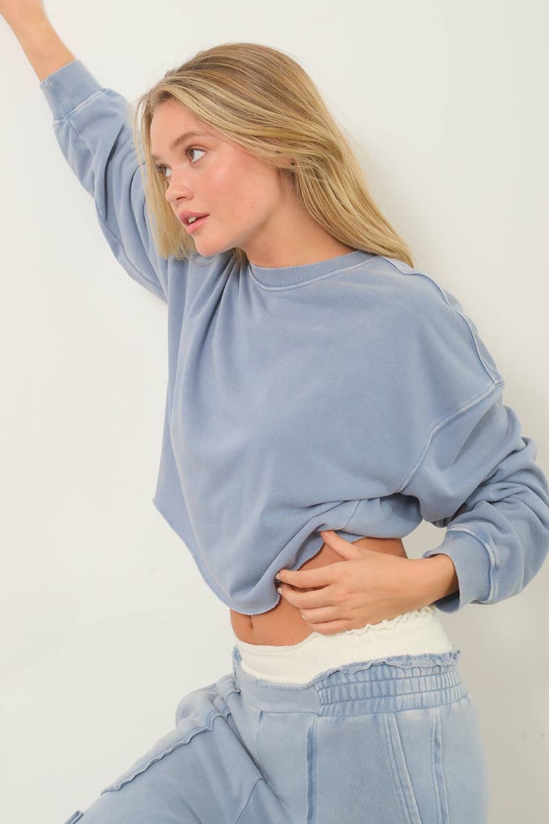 Cropped Crewneck Sweatshirt