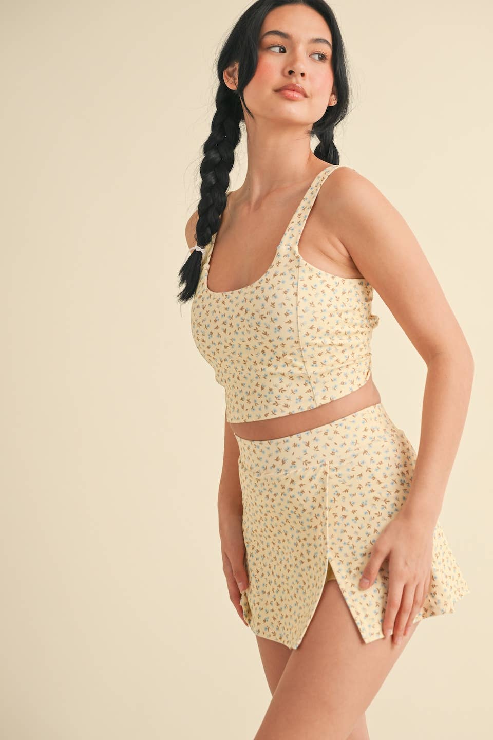 The Ditsy Twist Crop