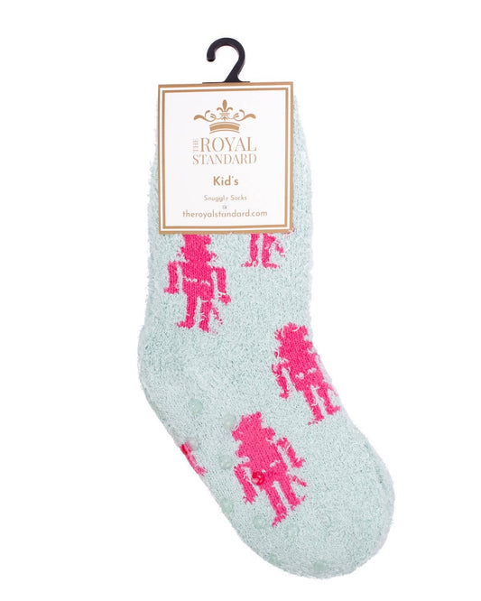 Kid's Candy Nutcracker Snuggle Socks Sky & Hot Pink