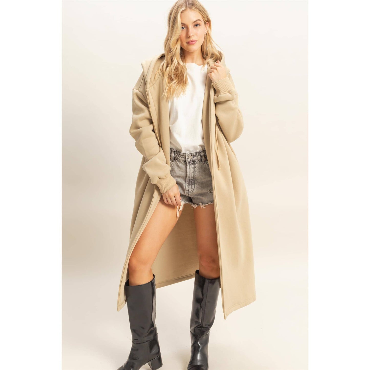 French Terry Hooded Jacket