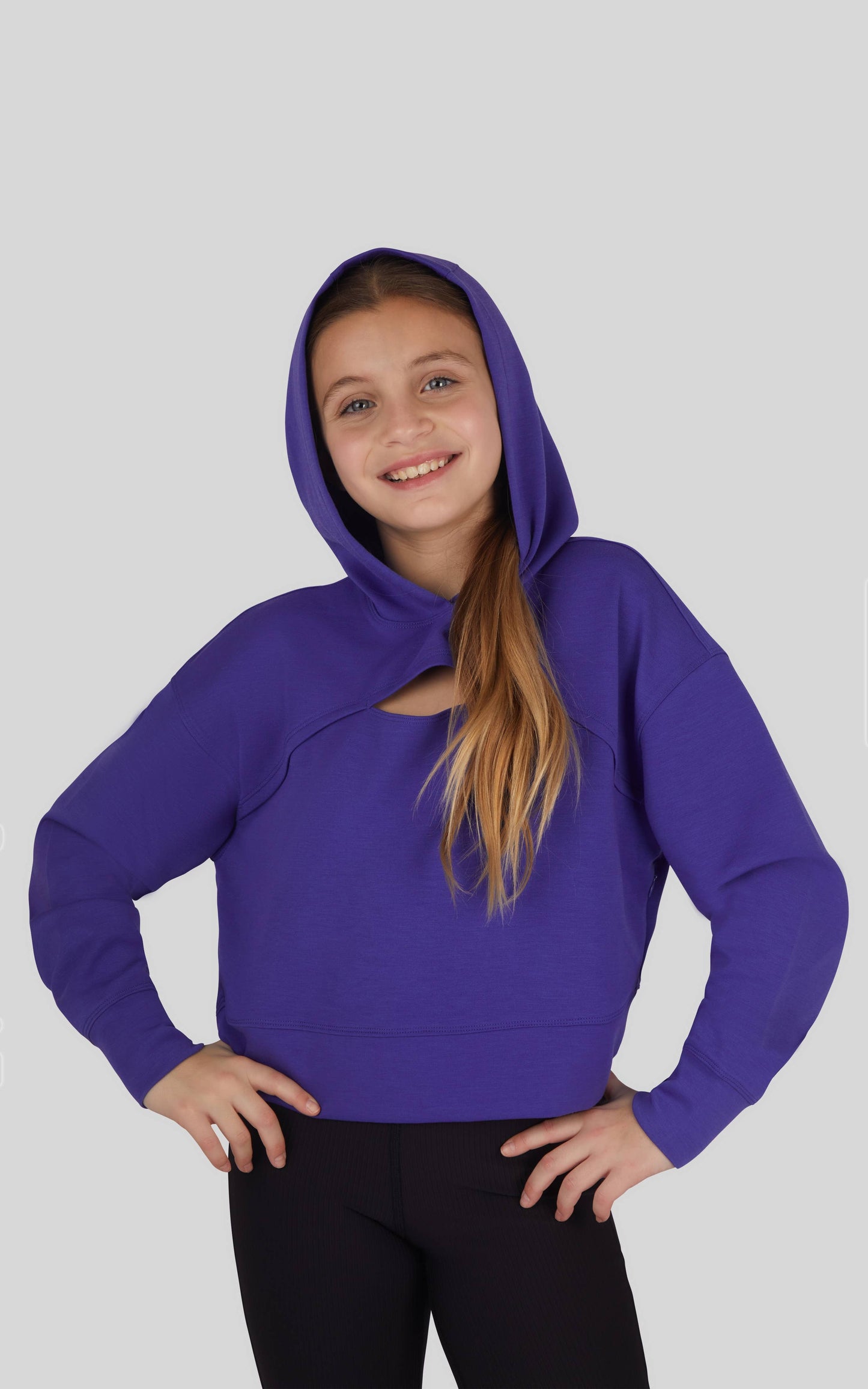 Girls Keyhole Scuba Hoodie