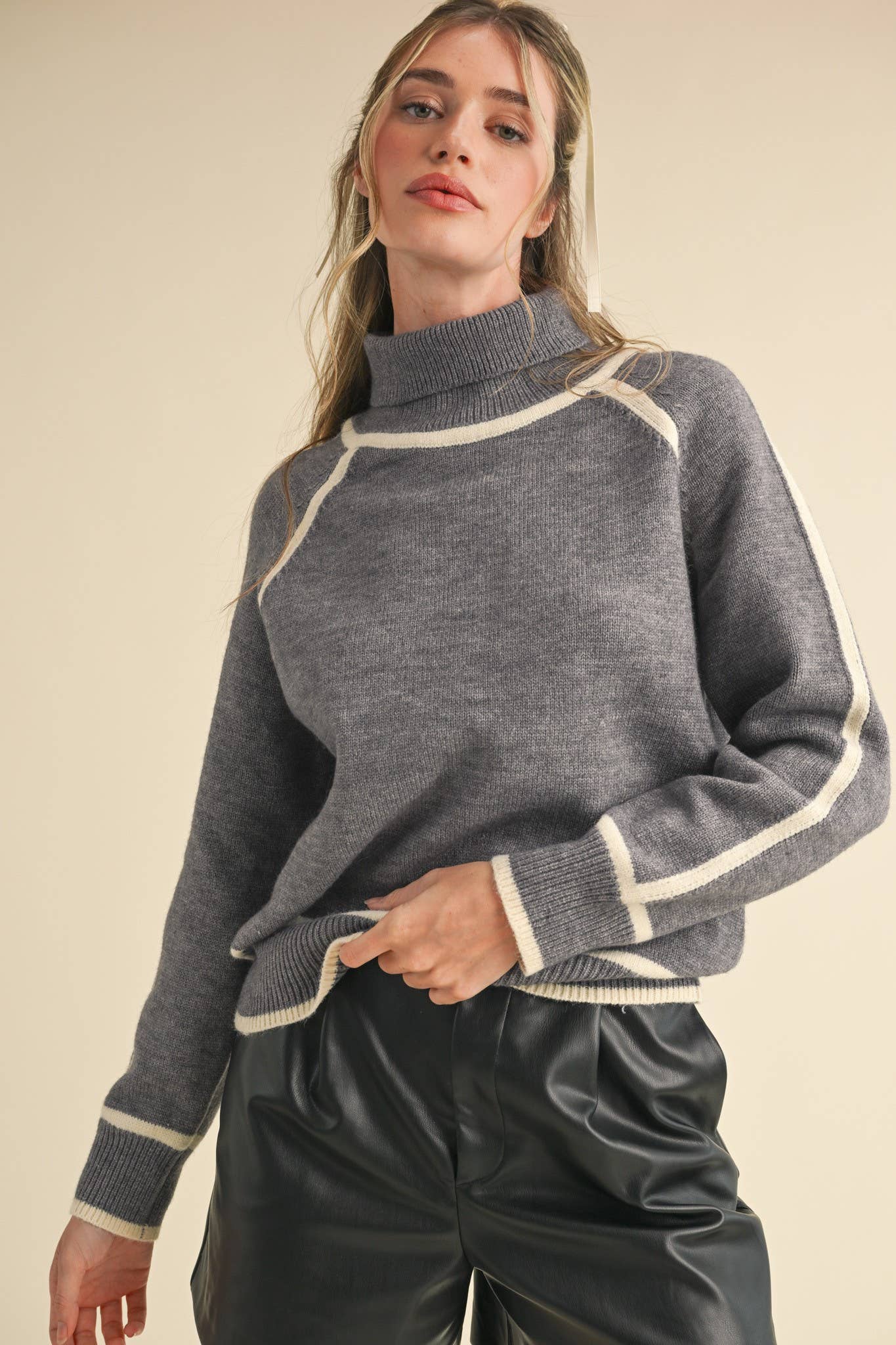 Inside the Lines Contrast Sweater