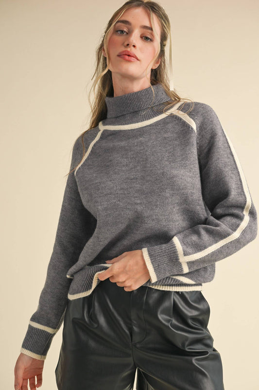 Inside the Lines Contrast Sweater