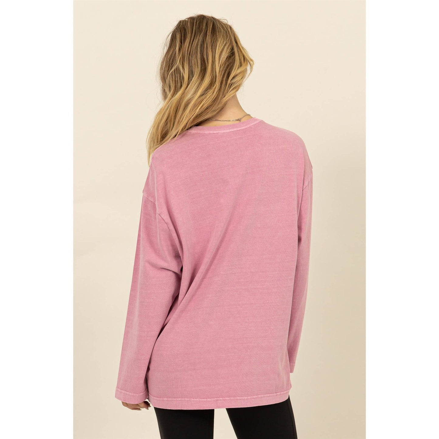 OVERSIZED CREW NECK LONG SLEEVE TEE