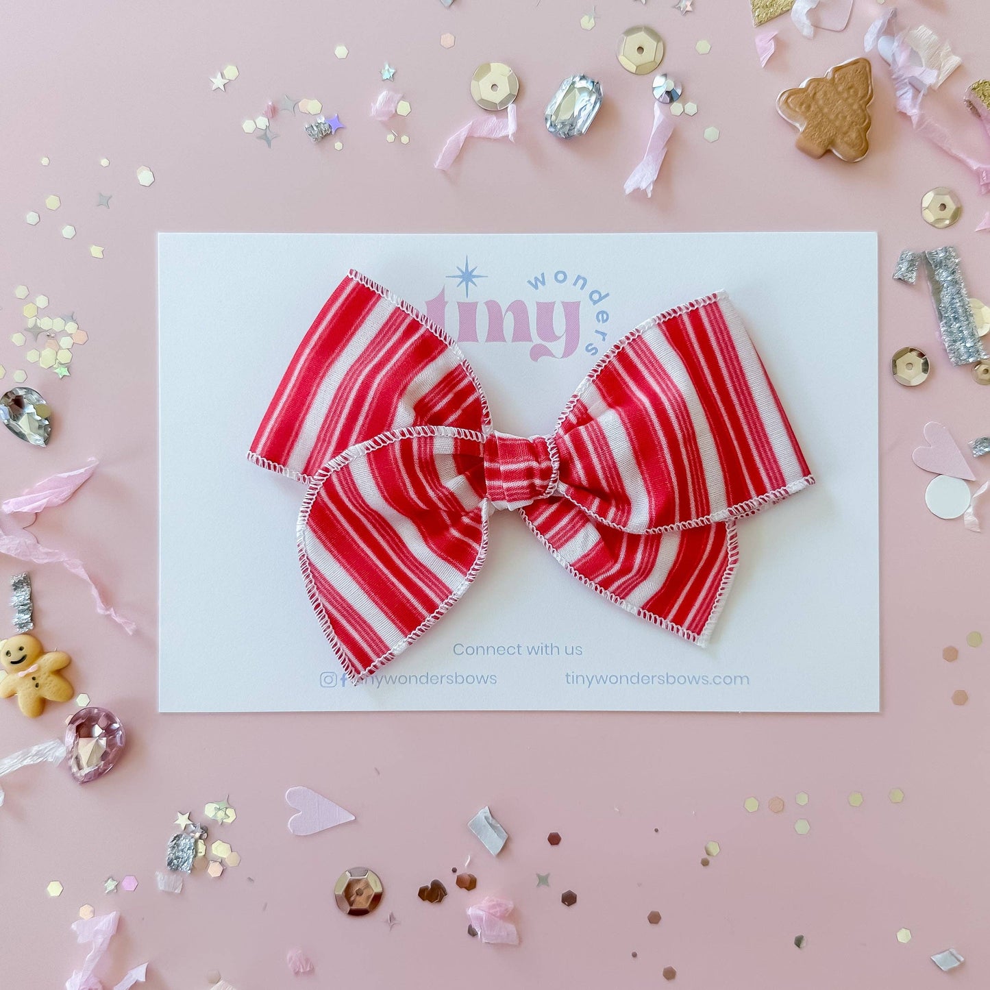 Candy Cane Stripe Bow