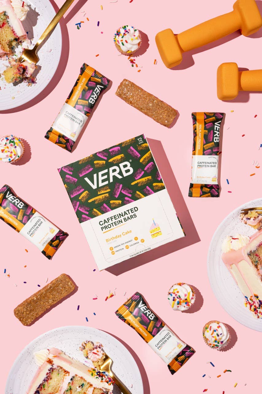 VERB Caffeinated Protein Bar- Birthday Cake