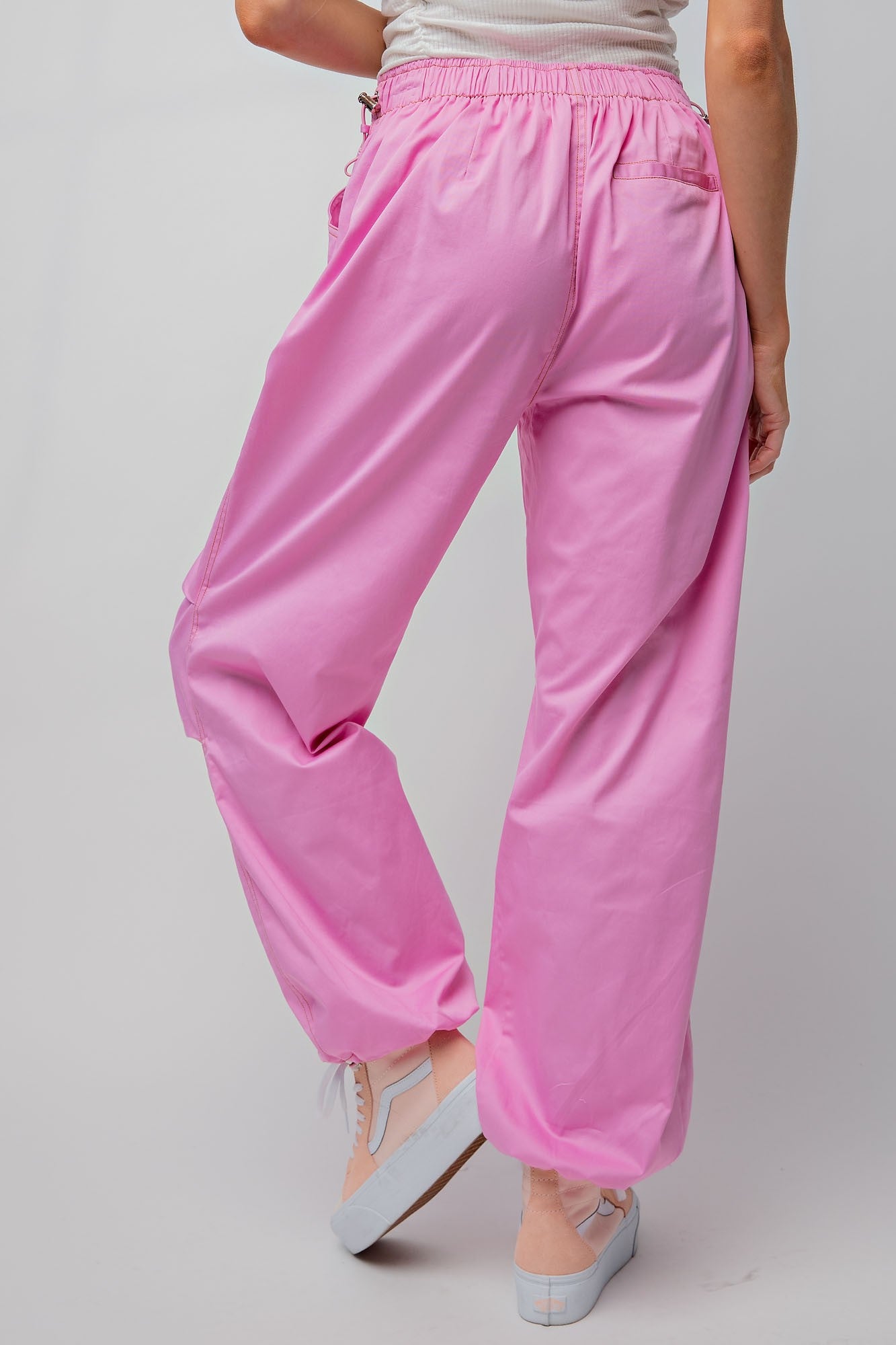 Cargo Parachute Pant- Barbie Pink