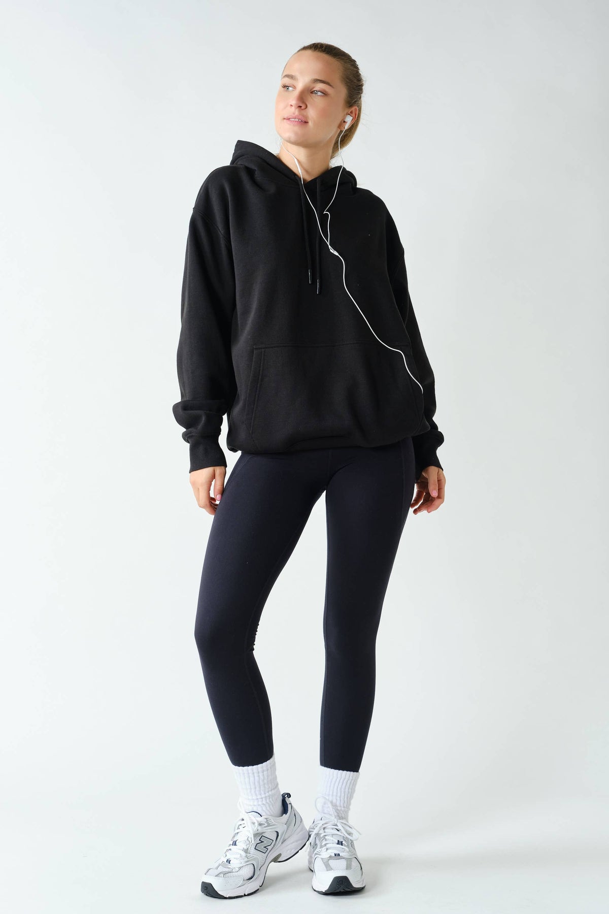 Cotton Blend Drop Shoulder Hoodie: PURPLE IRIS / S:M:L (2:2:2)