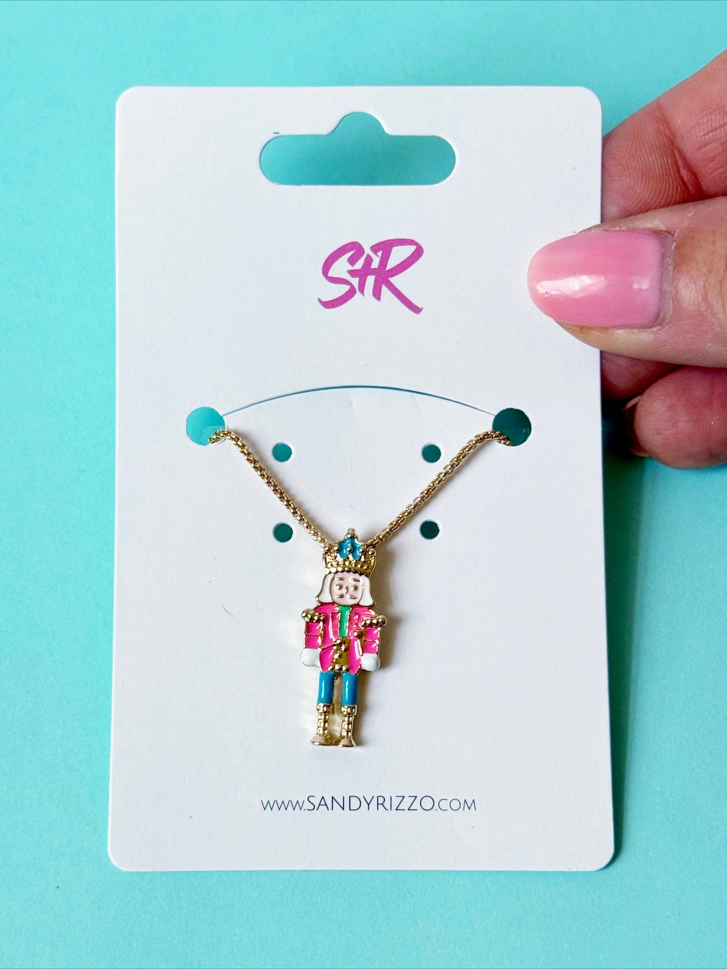 Nutty Enamel Nutcracker Necklace