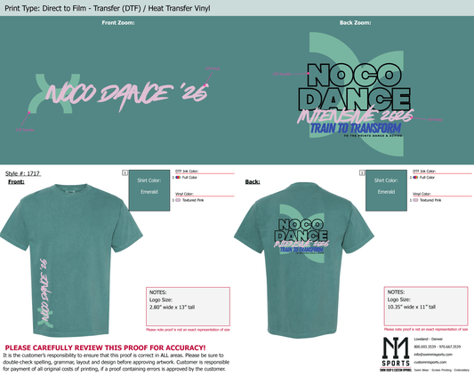NOCO Dance Intensive Collab Tee {Limited Edition} Preorder